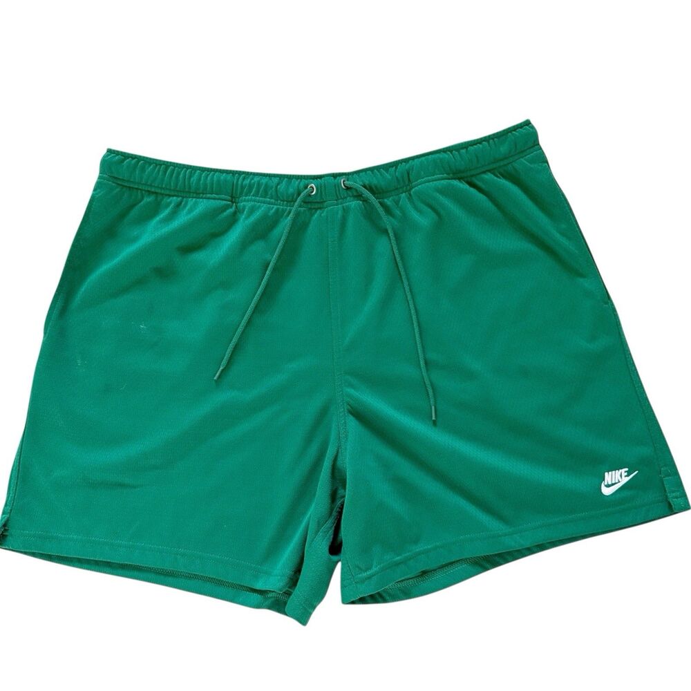 Nike Men’s Club Mesh Flow Shorts Green Sports Training XL Elastic Waist FN3514